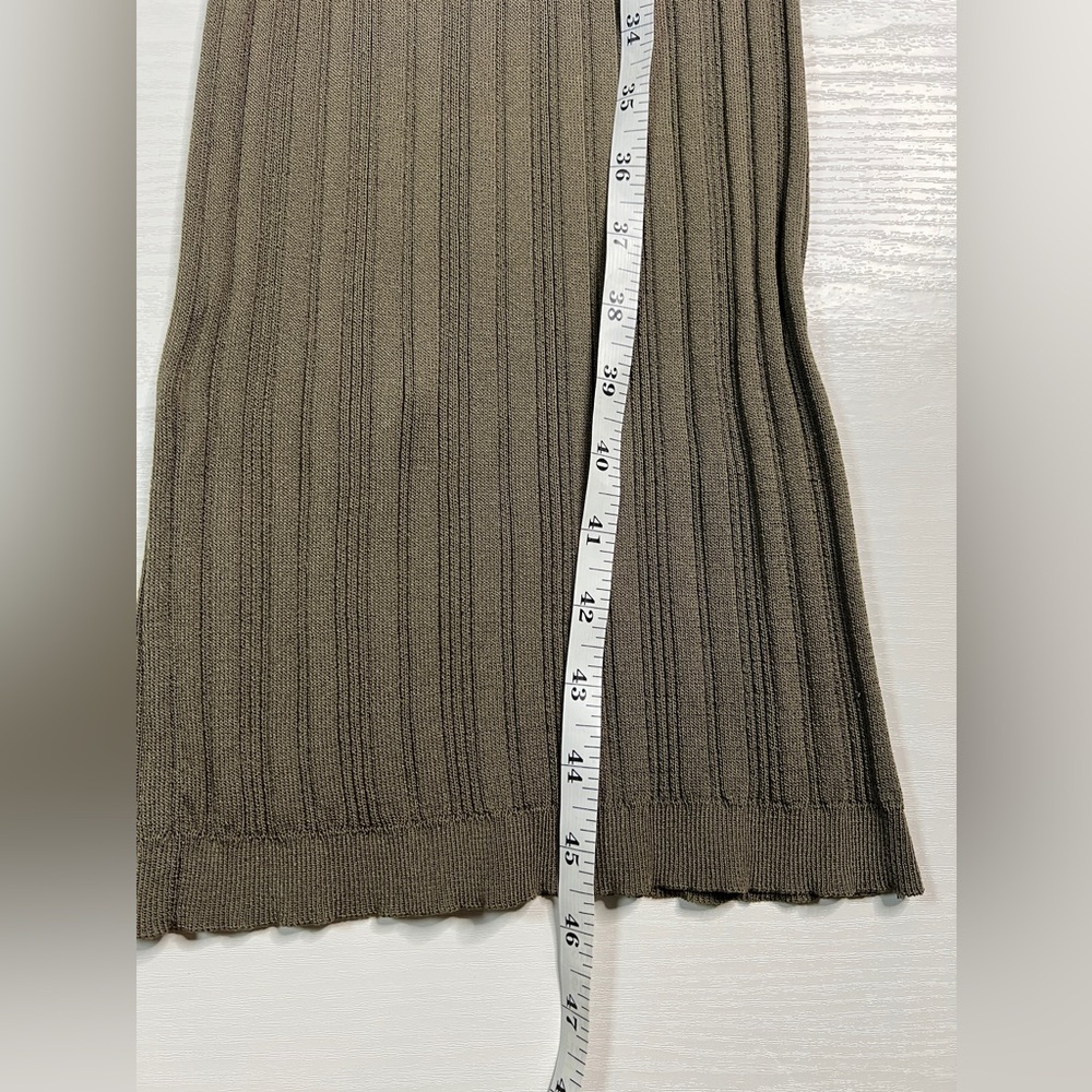 REMAIN Birger Christensen Gere Rib Knit Midi Dress Womens Small Green - Picture 7 of 11